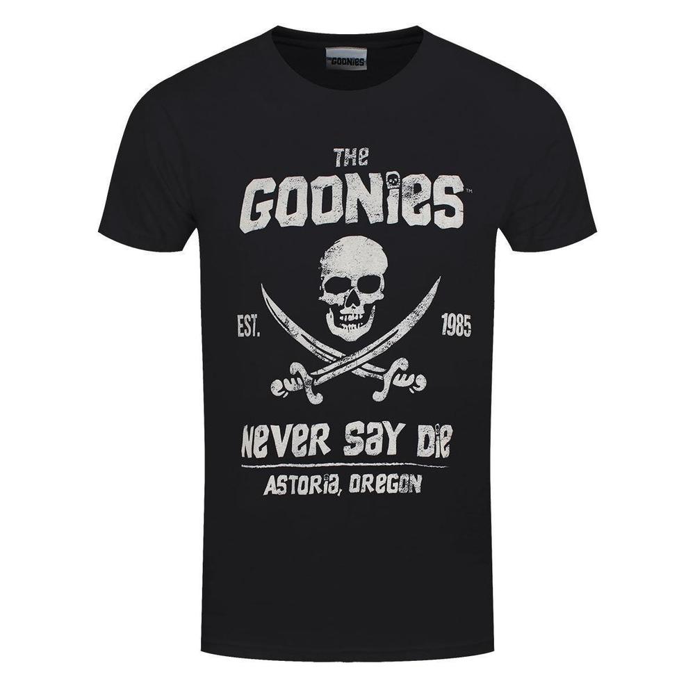 The Goonies Never Say Die Mens Black Tshirt